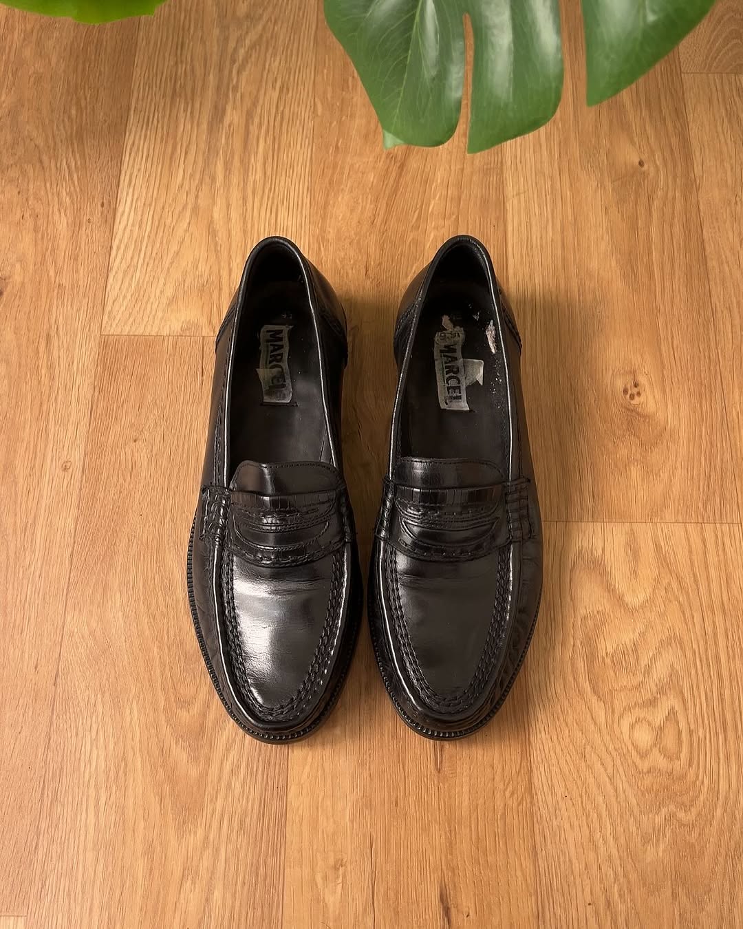 black penny loafers